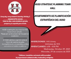 Flyer detailing information about the Strategic Planning Town Hall on October 29